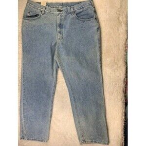 Lee Size 40x30 Mens Jeans Light Wash Straight Leg